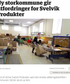 Ny storkommune gir utfordringer for Svelvik Produkter